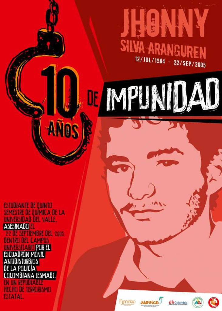 dhColombia Jhonny Silva Aranguren 18 años de impunidad 10añosJhonnySilvaImpunidad