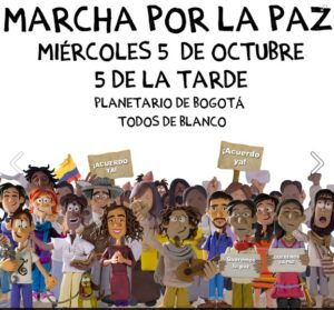 MARCHA POR LA PAZ HOY 5PM – DESDE EL PLANETARIO BOGOTA