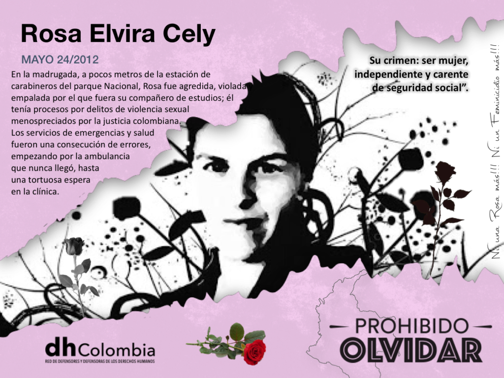 dhColombia Feminicidio de Rosa Elvira Cely, 10 años de impunidad prohibido olvidar RE0524fros