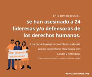 dhColombia Asociación Red de Defensores y Defensoras de Derechos Humanos Asesinato a lideresas 1
