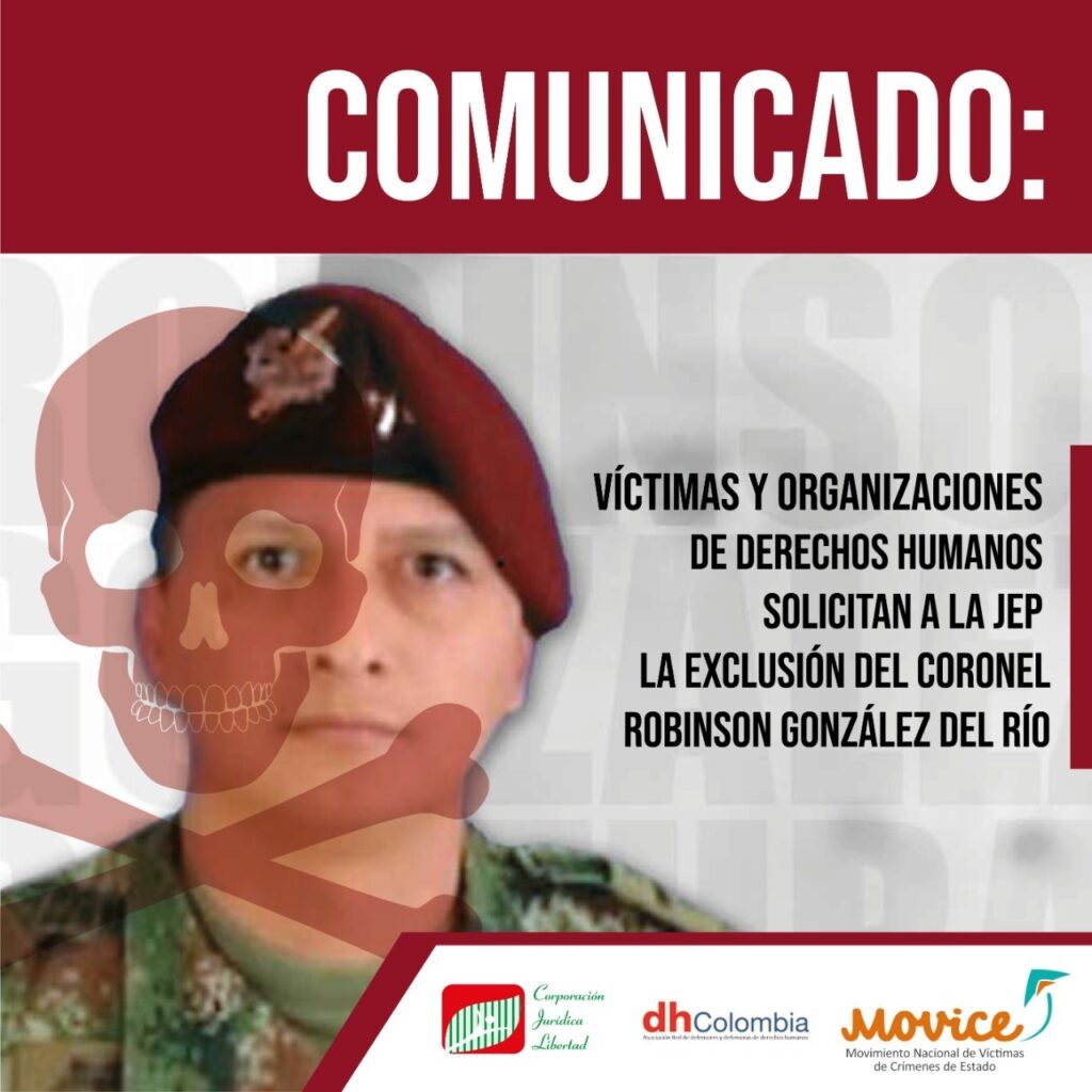 dhColombia Solicitan a la JEP exclusión de Coronel (r) González del Río 982adbaf 3960 4e7b b3c1 8b2502be3f37