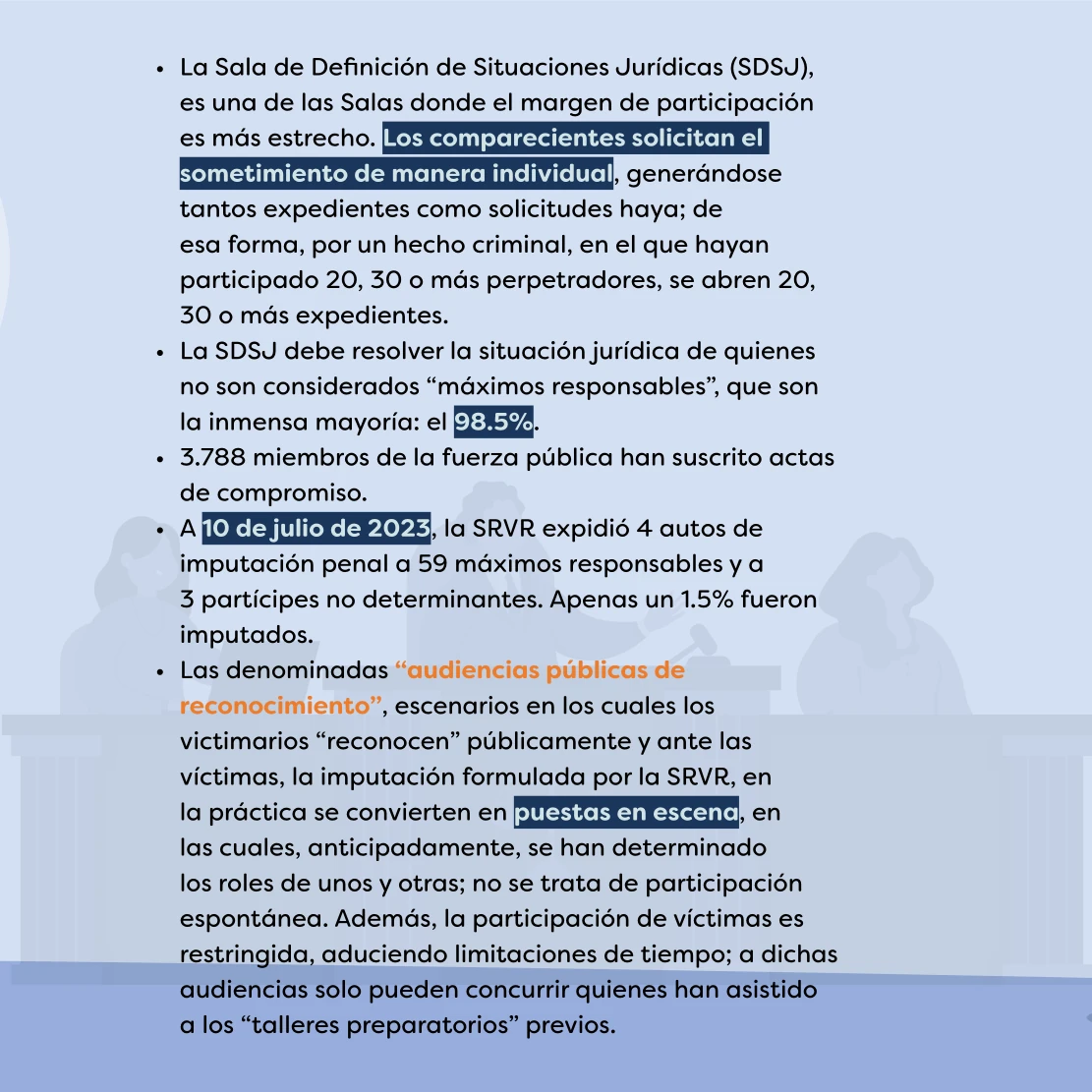 dhColombia Capacitación y gestión del conocimiento en materia de litigio estratégico 4. 08 contraste y realidades JEP