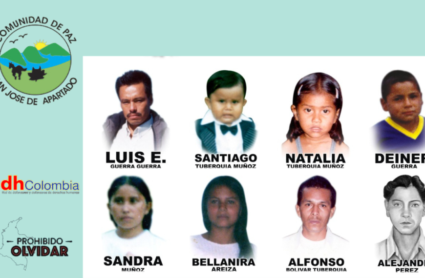 Son 19 años de impunidad: masacre de la Comunidad de Paz de San José de Apartadó