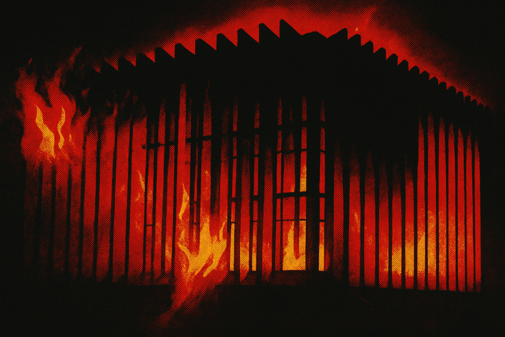 dhColombia Después de 37 años las víctimas del Palacio de Justicia siguen esperando Edificio en llamas estilo comic